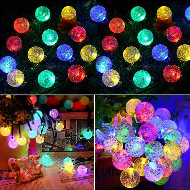 Solar Powered Outdoor LED String Lights