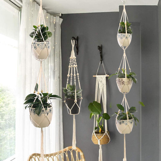 Hanging Handmade Macrame Boho Plants Hangers