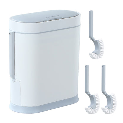 Smart Sensor Bathroom Garbage Can with Brushes