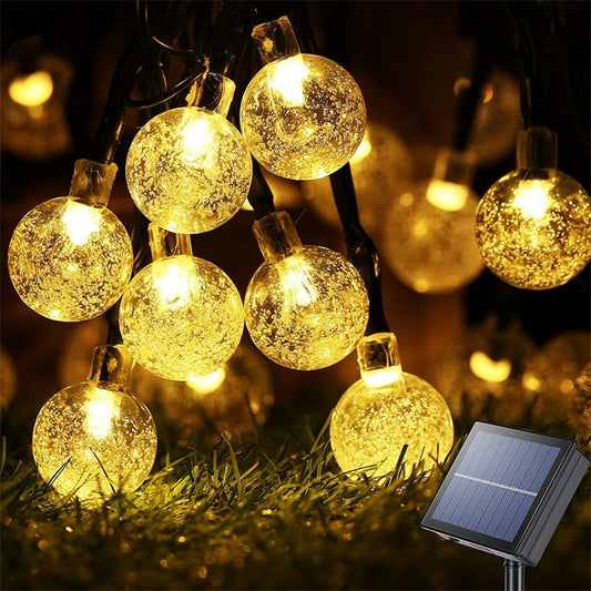 Solar Powered Outdoor LED String Lights